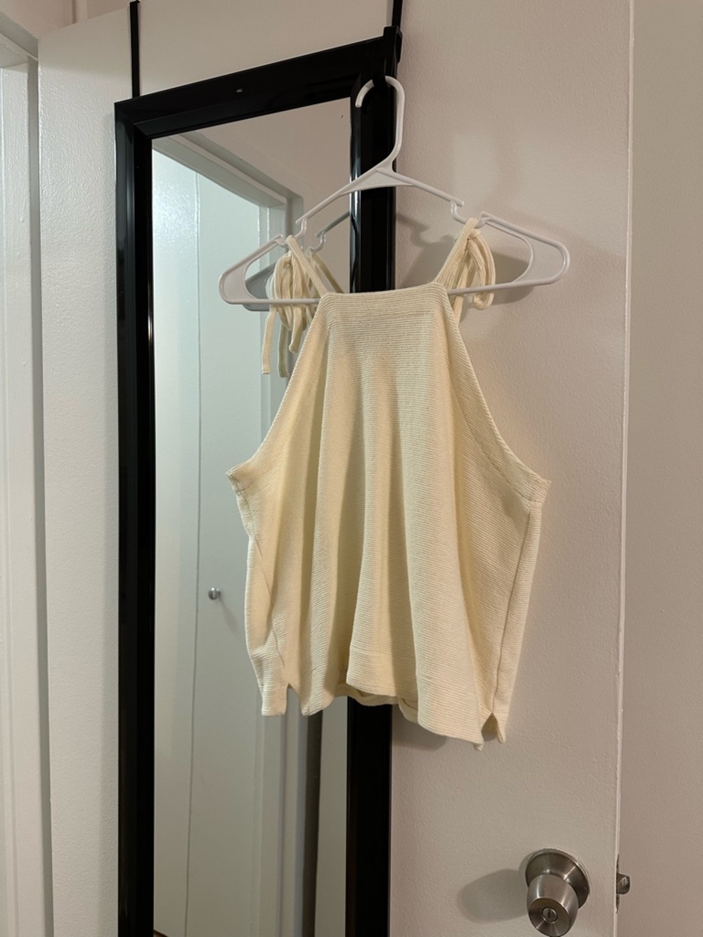 Madewell Cream Tie-Shoulder Halter Camisole